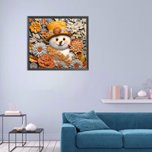 Load image into Gallery viewer, Diamond Painting - Full Round - 3D textured snowman (40*35CM)
