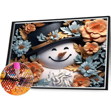 Load image into Gallery viewer, Diamond Painting - Full Round - 3D textured snowman (40*35CM)
