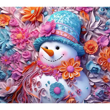 Load image into Gallery viewer, Diamond Painting - Full Round - 3D textured snowman (40*35CM)
