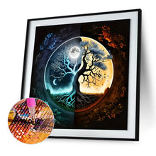 Load image into Gallery viewer, Diamond Painting - Full Round - sun moon yin yang tree of life (30*30CM)
