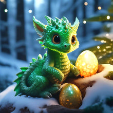 Load image into Gallery viewer, Diamond Painting - Full Round - The dragon that protects the light (30*30CM)
