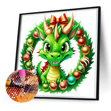 Load image into Gallery viewer, Diamond Painting - Full Round - Dragon surrounded by garlands (30*30CM)
