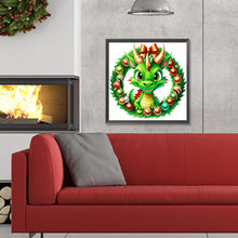 Load image into Gallery viewer, Diamond Painting - Full Round - Dragon surrounded by garlands (30*30CM)
