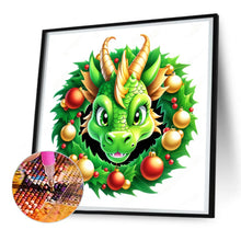 Load image into Gallery viewer, Diamond Painting - Full Round - dragon in wreath (30*30CM)

