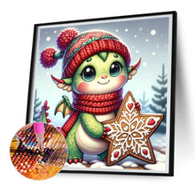 Load image into Gallery viewer, Diamond Painting - Full Round - Dragon on the snow (30*30CM)
