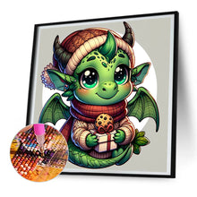 Load image into Gallery viewer, Diamond Painting - Full Round - dragon holding gift (30*30CM)
