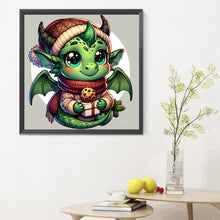 Load image into Gallery viewer, Diamond Painting - Full Round - dragon holding gift (30*30CM)
