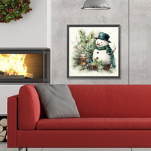 Load image into Gallery viewer, Diamond Painting - Full Round - Green leaf snowman (30*30CM)
