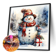 Load image into Gallery viewer, Diamond Painting - Full Round - Snowman in the snow (30*30CM)
