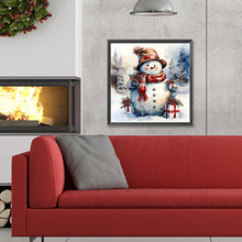 Load image into Gallery viewer, Diamond Painting - Full Round - Snowman in the snow (30*30CM)
