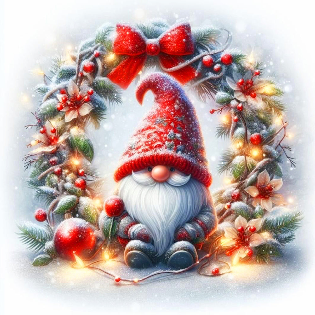 Diamond Painting - Full Round - christmas gnome (30*30CM)
