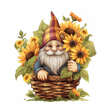 Load image into Gallery viewer, Diamond Painting - Full Round - Gnome in sunflower basket (30*40CM)
