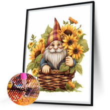 Load image into Gallery viewer, Diamond Painting - Full Round - Gnome in sunflower basket (30*40CM)
