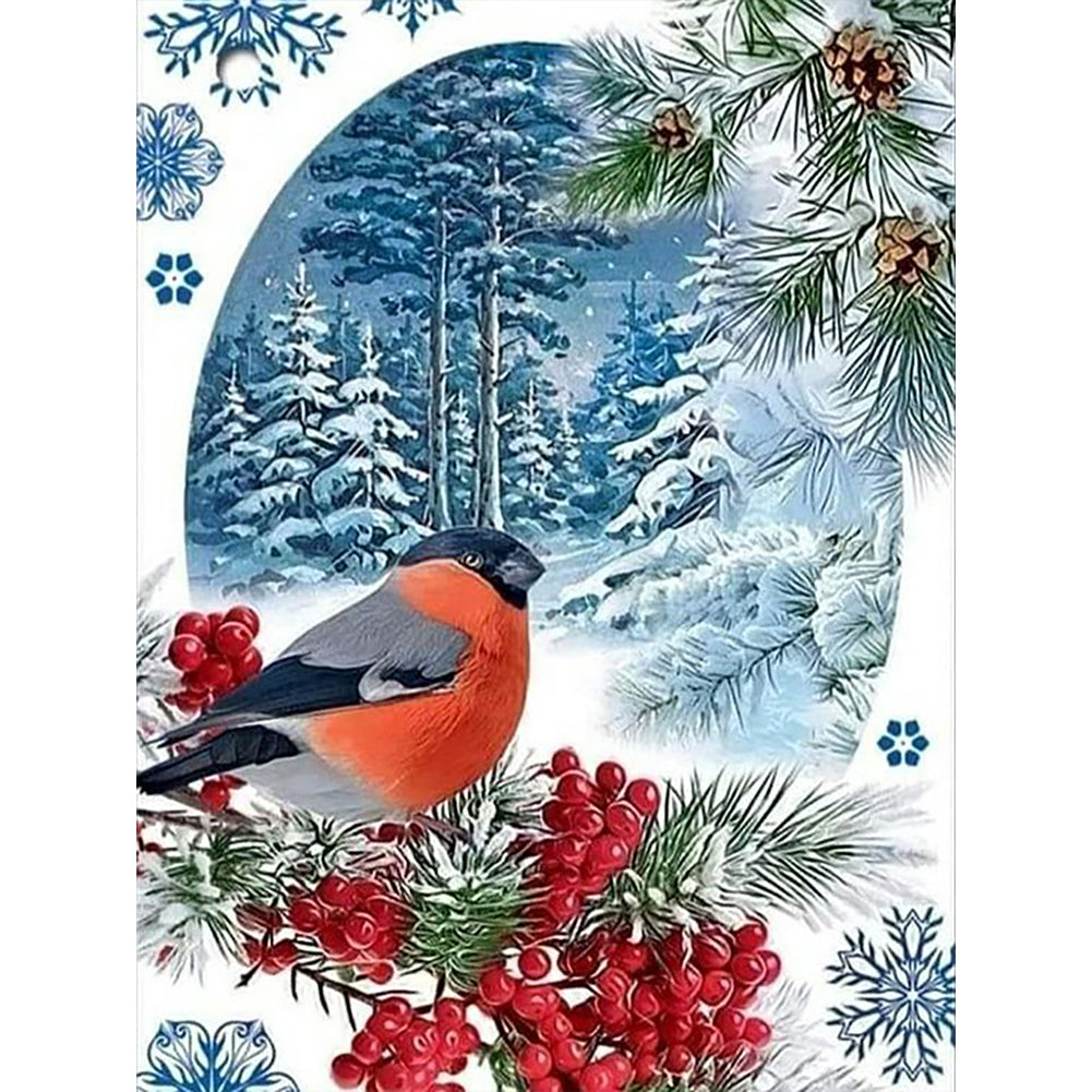 Diamond Painting - Full Round - winter bird (30*40CM)
