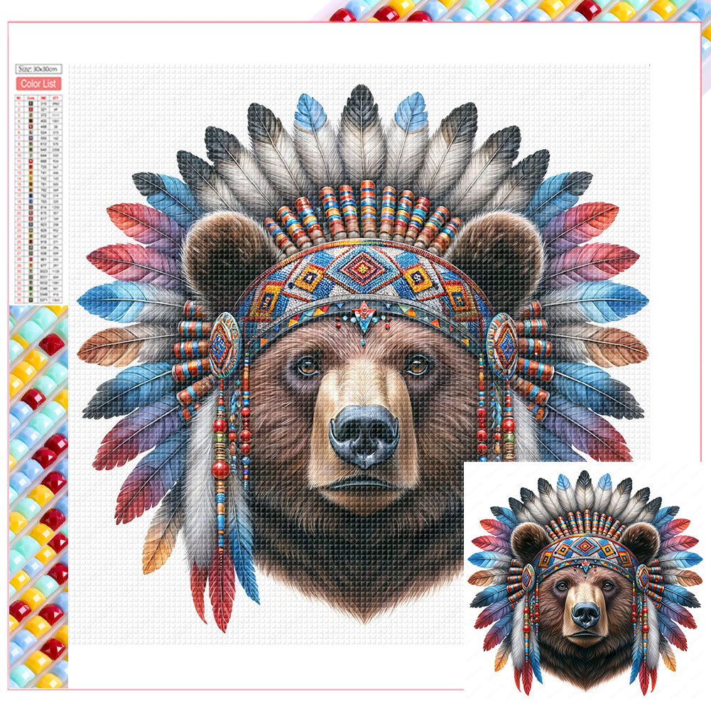 Diamond Painting - Full Square - indian bear (30*30CM)
