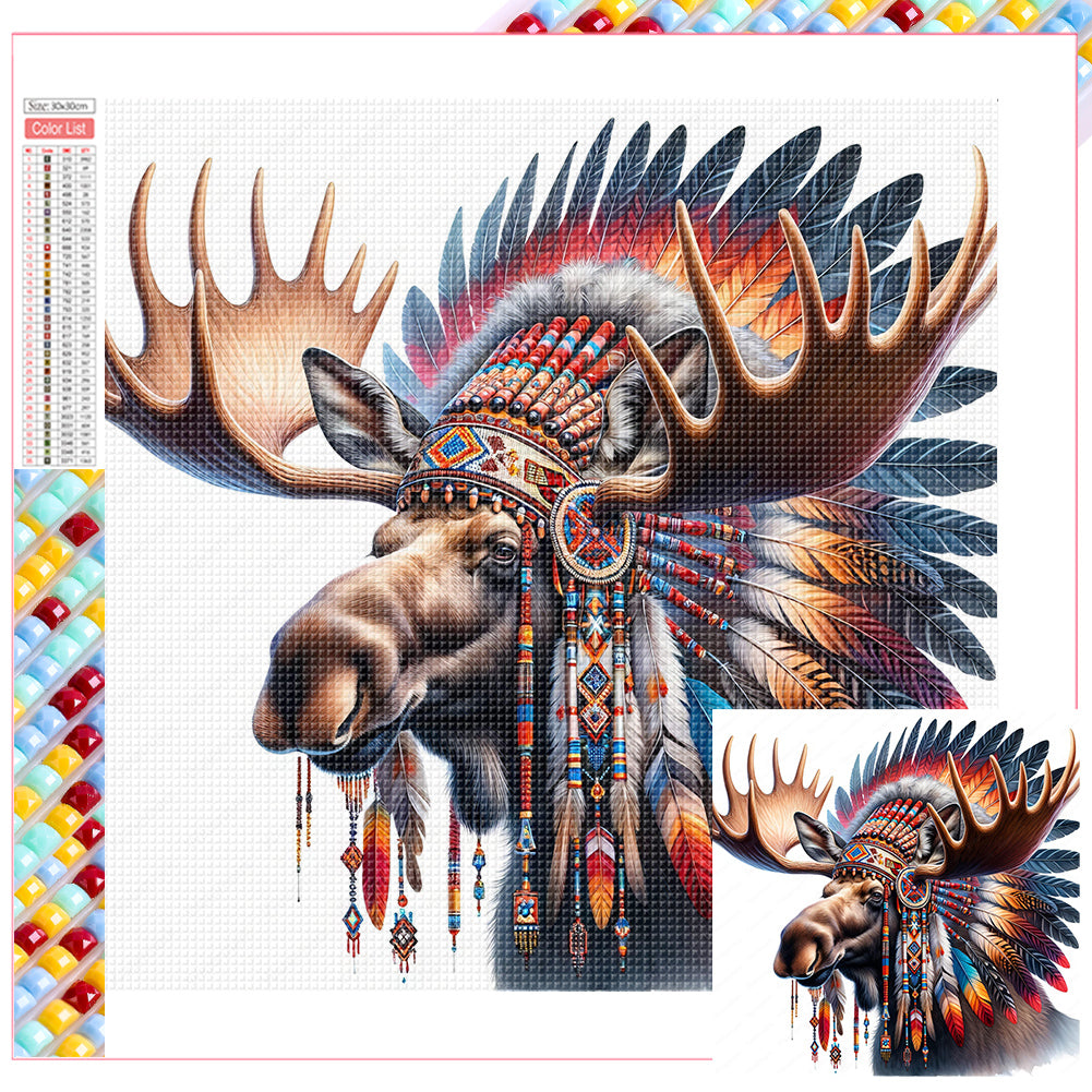 Diamond Painting - Full Square - indian elk (30*30CM)