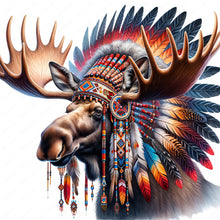 Load image into Gallery viewer, Diamond Painting - Full Square - indian elk (30*30CM)
