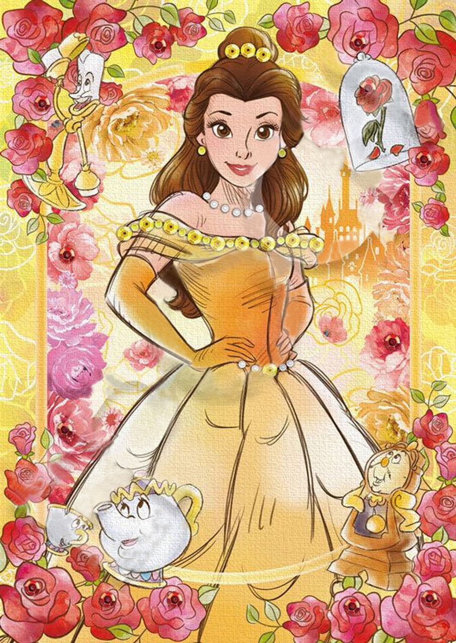 Diamond Painting - Full Round - Disney Princess Elsa Mermaid Rapunzel Tinker Belll Bell beauty and the beast (30*50CM)
