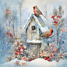 Load image into Gallery viewer, Diamond Painting - Full Round - winter snow bird (30*30CM)
