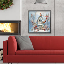 Load image into Gallery viewer, Diamond Painting - Full Round - winter snow bird (30*30CM)
