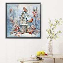 Load image into Gallery viewer, Diamond Painting - Full Round - winter snow bird (30*30CM)
