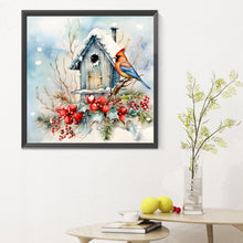 Load image into Gallery viewer, Diamond Painting - Full Round - winter snow bird (30*30CM)
