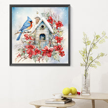 Load image into Gallery viewer, Diamond Painting - Full Round - winter snow bird (30*30CM)
