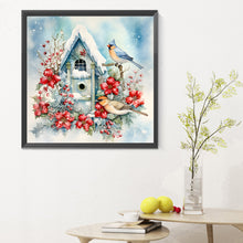 Load image into Gallery viewer, Diamond Painting - Full Round - winter snow bird (30*30CM)
