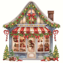Load image into Gallery viewer, Diamond Painting - Partial Special Shaped - Christmas shop (25*25CM)
