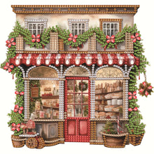 Load image into Gallery viewer, Diamond Painting - Partial Special Shaped - Christmas shop (25*25CM)
