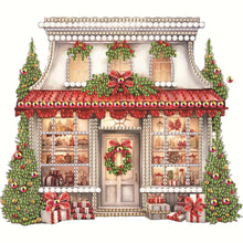 Load image into Gallery viewer, Diamond Painting - Partial Special Shaped - Christmas shop (25*25CM)
