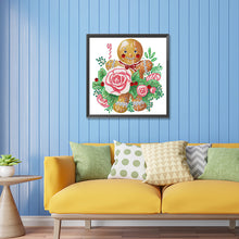 Load image into Gallery viewer, Diamond Painting - Partial Special Shaped - Christmas atmosphere cookie man (30*30CM)
