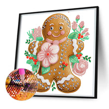 Load image into Gallery viewer, Diamond Painting - Partial Special Shaped - Christmas atmosphere cookie man (30*30CM)
