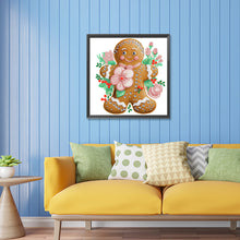 Load image into Gallery viewer, Diamond Painting - Partial Special Shaped - Christmas atmosphere cookie man (30*30CM)
