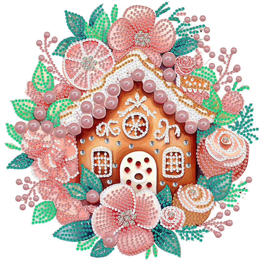 Diamond Painting - Partial Special Shaped - Christmas atmosphere cookie man (30*30CM)