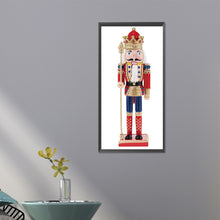Load image into Gallery viewer, Diamond Painting - Partial Special Shaped - Christmas Nutcracker (30*60CM)
