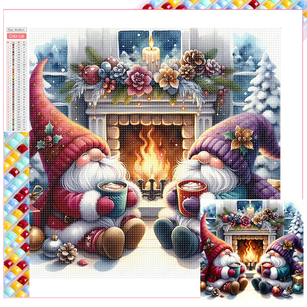 Diamond Painting - Full Square - Santa Claus and Elves (40*70CM)