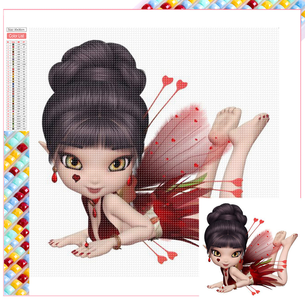 Diamond Painting - Full Square - butterfly girl (30*30CM)