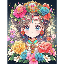 Load image into Gallery viewer, Diamond Painting - Full Round - Flower and Girl Cartoon Series (50*60CM)
