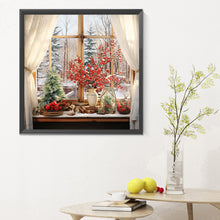 Load image into Gallery viewer, Diamond Painting - Full Round - winter window (30*30CM)
