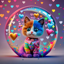 Load image into Gallery viewer, AB Diamond Painting - Full Round - Loving colorful cats (30*30CM)
