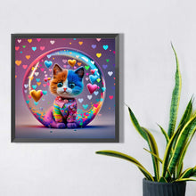Load image into Gallery viewer, AB Diamond Painting - Full Round - Loving colorful cats (30*30CM)
