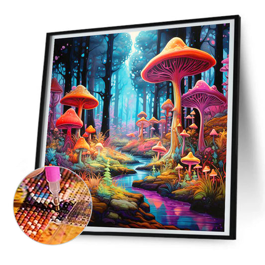 Diamond Painting - Full Round - Fantasy Mushroom Forest (30*30CM)