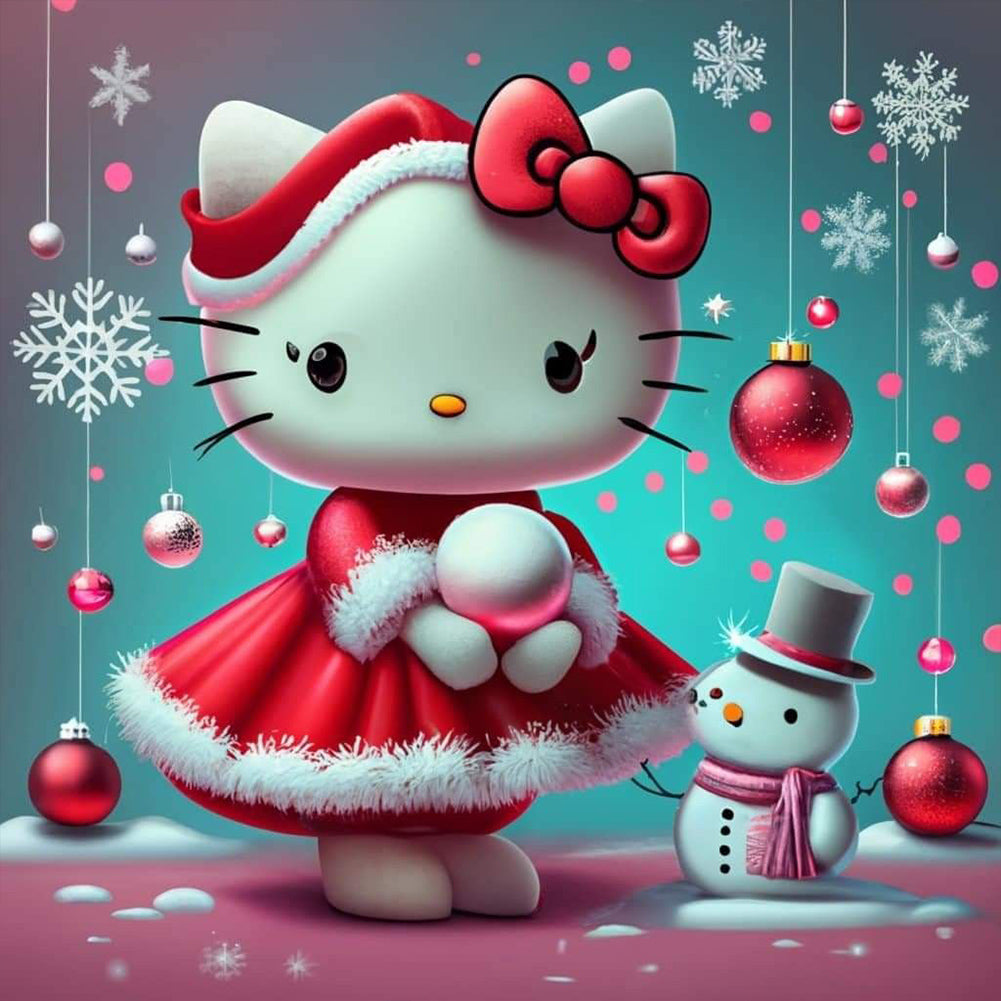 Diamond Painting - Full Round - hello kitty (30*30CM)