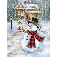 Load image into Gallery viewer, Diamond Painting - Full Round - Snowman and bird (30*40CM)
