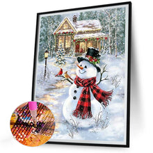 Load image into Gallery viewer, Diamond Painting - Full Round - Snowman and bird (30*40CM)
