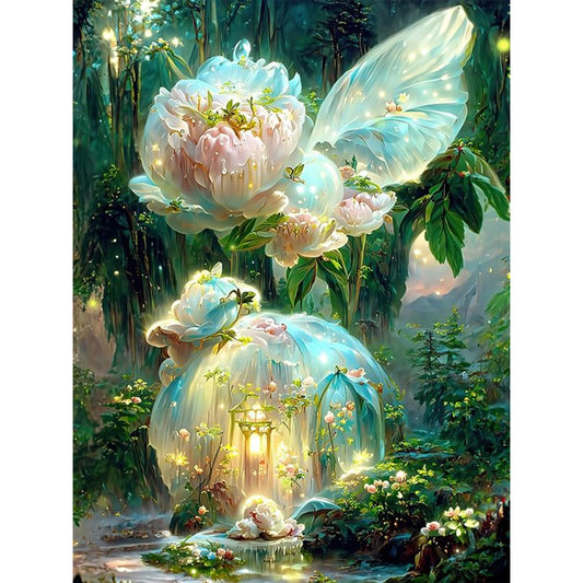 Diamond Painting - Full Round - Dream water flower house (30*40CM)