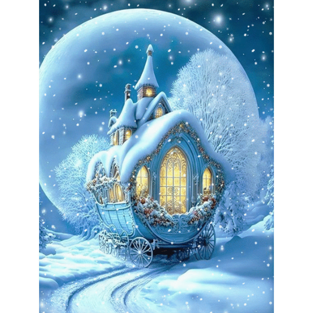 Diamond Painting - Full Round - Fantasy snow carriage (30*40CM)