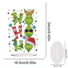 Load image into Gallery viewer, Acrylic Grinch Round+Special Shape Diamond Painting Tabletop Ornaments Kit (#2)
