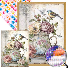 Load image into Gallery viewer, AB Diamond Painting - Full Round - Birds singing and flowers fragrant (30*40CM)
